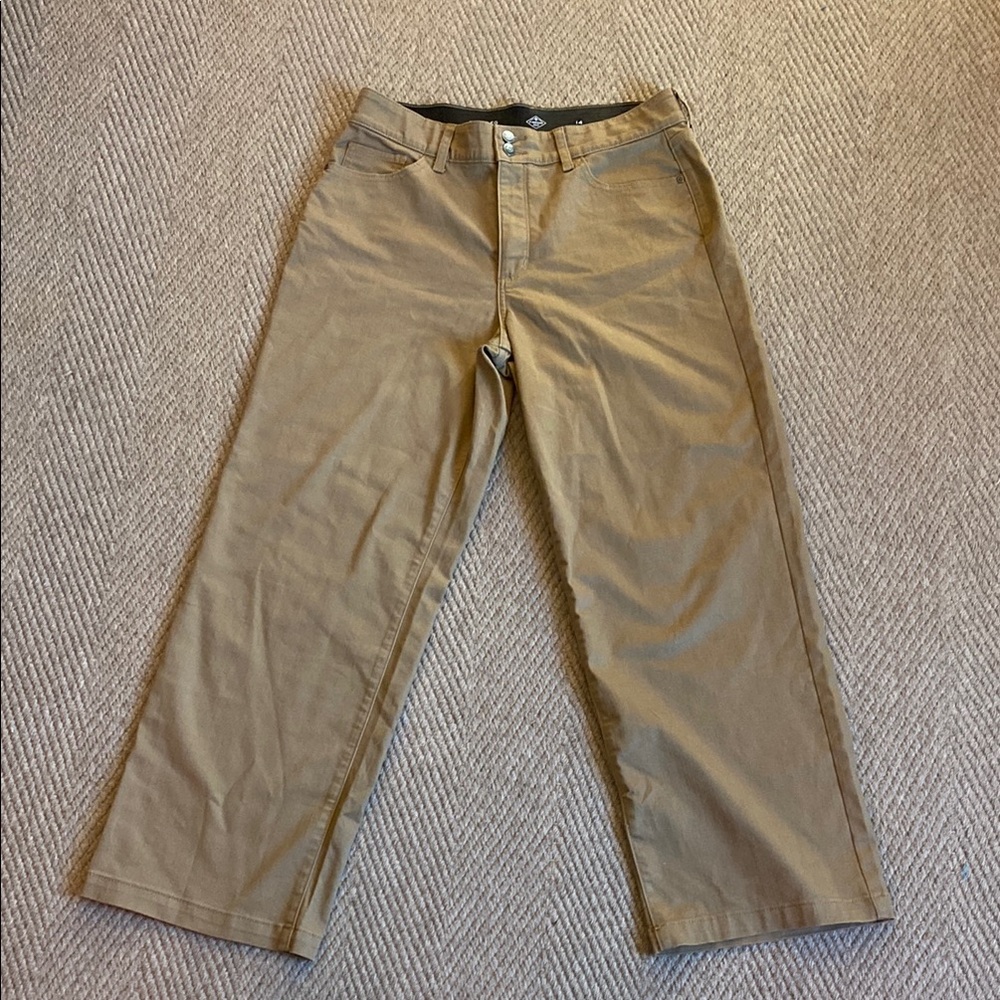 Tan Wide-Leg jeans